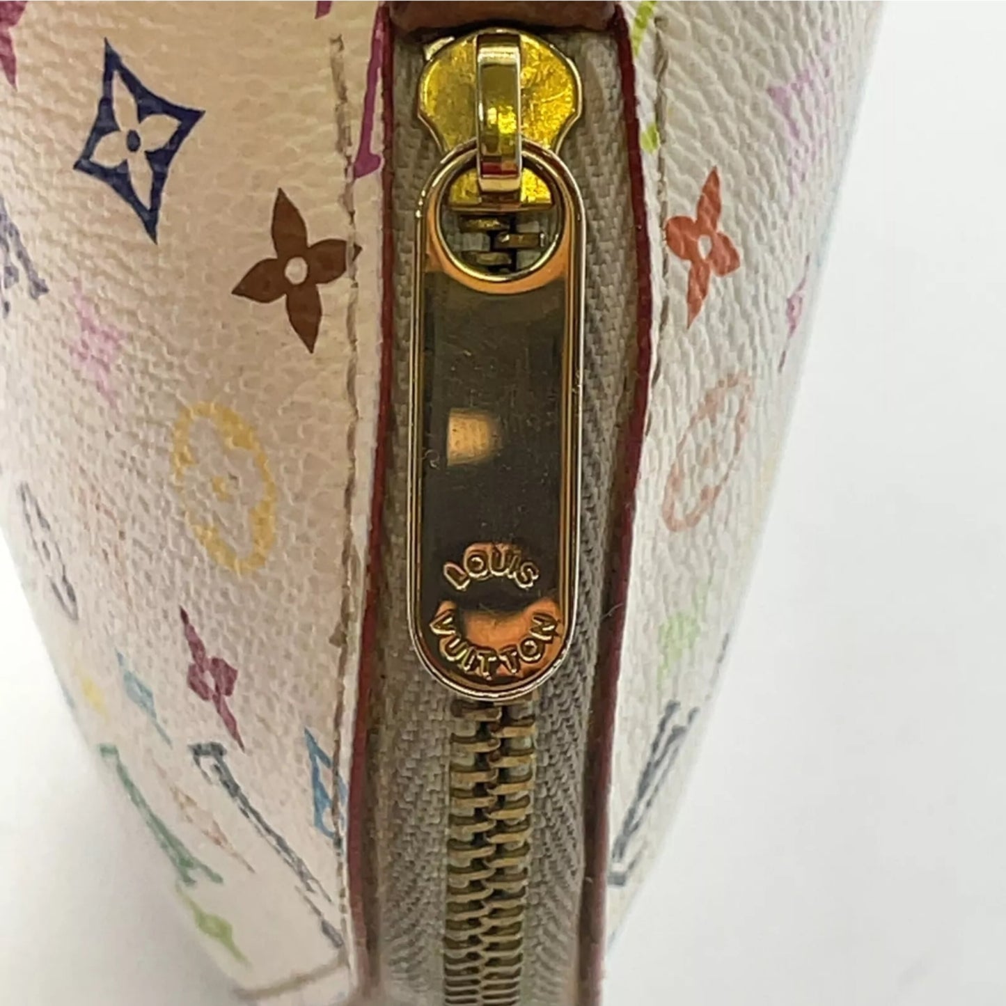 LOUIS VUITTON Monogram Multicolor Blanc Pouch