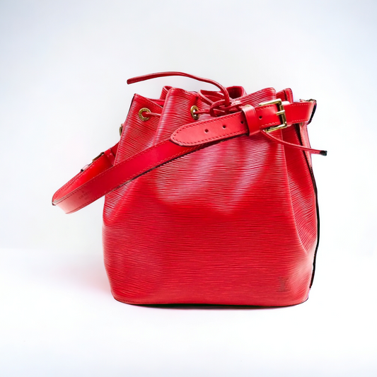 LOUIS VUITTON Petite Noe Red Shoulder Bag