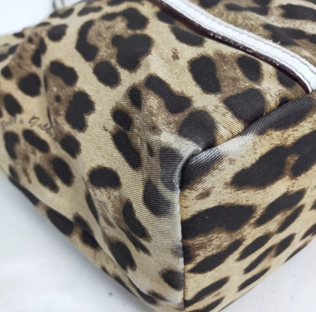 DOLCE & GABBANA Tote Bag Leopard Print